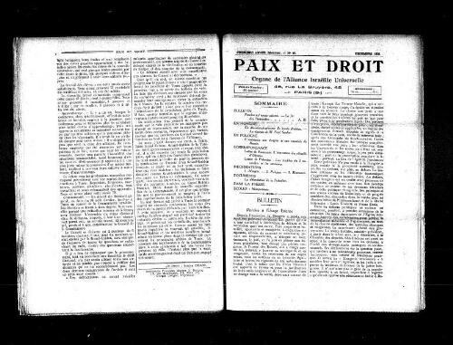Paix et Droit.  (01/12/1921)